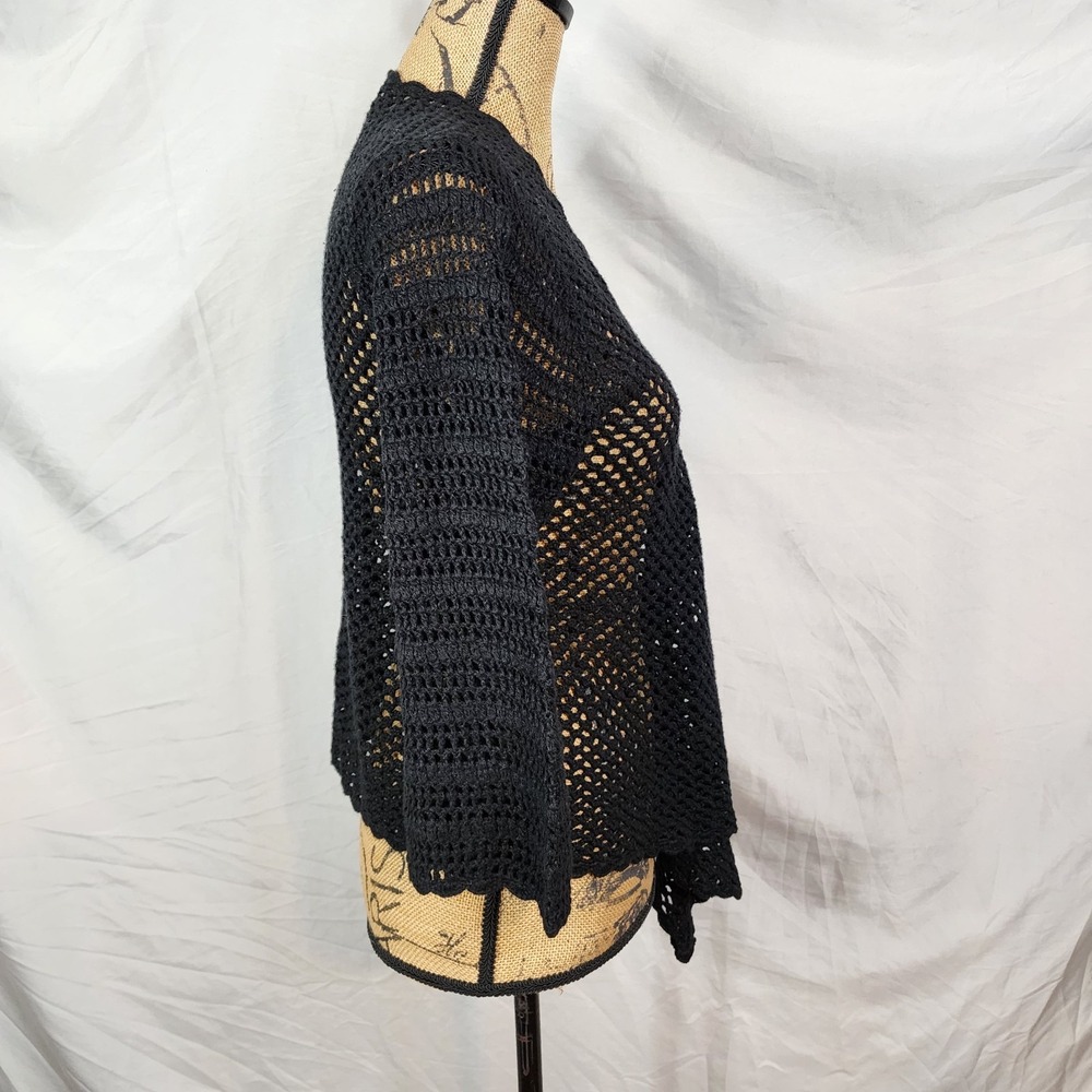 ISABELLA BIRD Size Large Anthropologie Whimsigoth Open Knit Sweater Cardigan - Picture 5 of 13